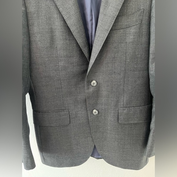 Suitsupply Men Wool Suit Jacket Grey Slate S110 Formal Business Work Size 38 - Picture 3 of 16